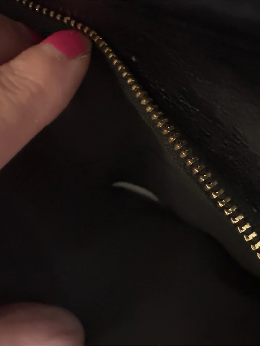 Tory Burch Black Patent Leather Envelope Wristlet with Gold Logo